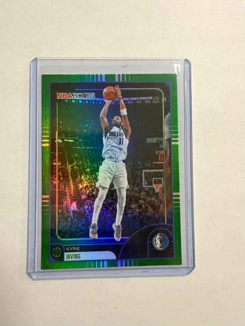 Topps Blue and White NBA Hoops Kyrie Irving Card Back